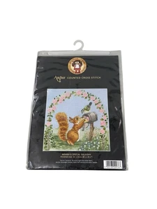Anchor Squirrel Counted Cross Stitch Kit Special Delivery 8.5” X 8.5” Unused - Picture 1 of 2
