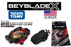 Takara Tomy Beyblade x BX-00 Cobalt Dragoon Metal Coat Black w/ JP Beycode - Picture 1 of 3