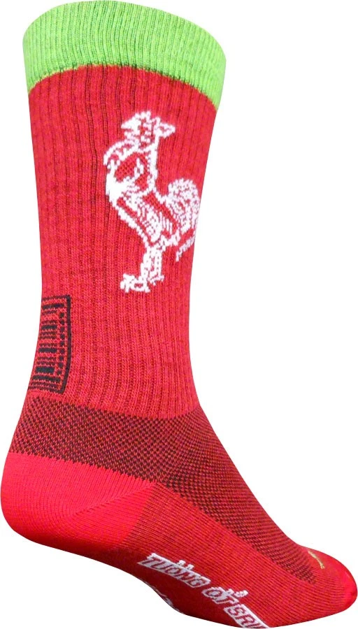 Calcetines de ciclismo de lana SockGuy Sriracha - mezcla de lana turbo duradera, cálidos y Foto 1 de 1