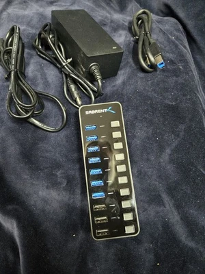 Sabrent HB-B7C3 60W 7-Port USB 3.0 Hub + 3 Smart Charging Ports - Image 1 of 3