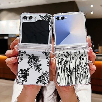 For Samsung Galaxy Z Flip7 Flip6 Flip5 4 3 Rose Hinge Shockproof PC Case Cover - Image 1 of 4