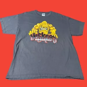 Nebraska Cornhuskers Gray Yellow Y2K T Shirt Size XL Cotton Corn Logo - Picture 1 of 6