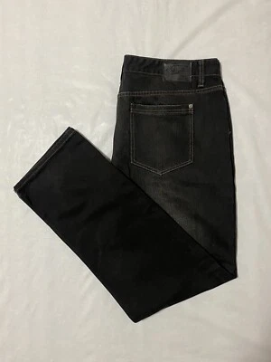 Pantalones de mezclilla negros de pierna recta No Fear Born To Ride para hombre talla 40/102 Foto 1 de 4