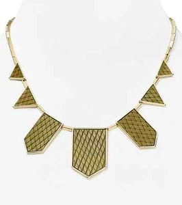 House of Harlow Gold Olive Exotic Five Station Necklace W1109 - Picture 1 of 2