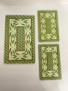 Temptations by Tara Old World Rectangle Trivet Tempered Glass Set Of 3 - Picture 1 of 9