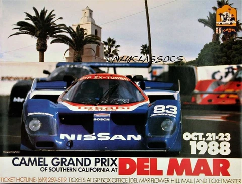 1988 CAMEL GRAND PRIX CALIFORNIA AT DEL MAR 12X16 POSTER AUTO RACING SPORTS CAR Cover