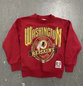 Vintage 90s Washington Redskins Nutmeg NFL Sweatshirt Red Boys Medium - Picture 1 of 9
