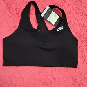 NIKE Women's DRI-FIT Padded Sports Yoga Pickleball Bra Black Small NWT - Picture 1 of 9