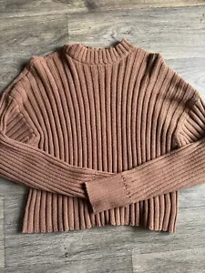 American Eagle Women's Cable Knit Sweater Crop Top Size Small - Picture 1 of 2