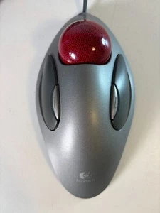 Logitech Marble Mouse T-BC21 USB Trackball Wired Ergonomic - Picture 1 of 4