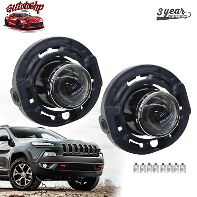 Fog Lights Clear Front Bumper Lamp Left&Right For 2014-2021 Jeep Grand Cherokee - Image 1 of 4
