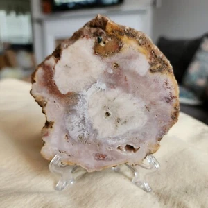 Natural Polished 3.5" Pink Amethyst Slab Slice - USA - Picture 1 of 2
