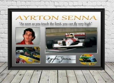 Ayrton Senna Signed Photo Print Poster Autographed Formula One Memorabilia - Image 1 of 2
