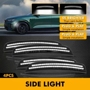 Dynamic White LED Side Marker Light Front Rear For 2015-2023 Chrysler 300C 300S - Picture 1 of 12