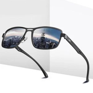 Men Retro Metal Frame Sunglasses HD Polarized Driving Sport Fishing Glasses - Picture 1 of 15