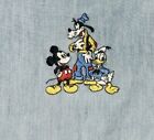 Mickey Mouse, Donald Duck, and Goofy Embroidered Denim Button Up Size Medium 