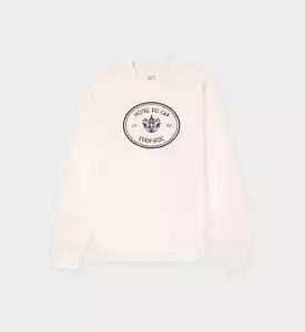 SOLD OUT Sporty & Rich Hotel Du Cap Eden Roc Crest Crewneck - Cream XL - Picture 1 of 1