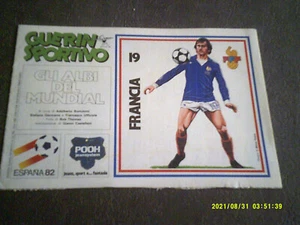 PLAQUETTE GUERIN SPORTIVO FOOTBALL COUPE DU MONDE 1982 FRANCE PLATINI - Picture 1 of 9