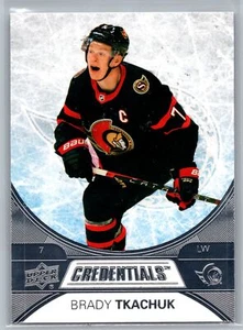 Credenciales de cubierta superior 2021-22 #46 Brady Tkachuk Ottawa Senators - Imagen 1 de 2