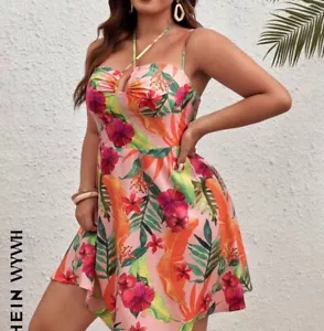 DAMEN KLEID MIT MEHRFARBIGEN RIEMEN GRÖSSE 2XL - Bild 1 von 6