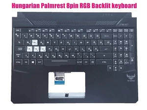 Hungarian Palmrest 8pin RGB Backlit keyboard for Asus FX505D FX505DY FX505G - Imagen 1 de 2