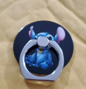 Finger Ring Grip Kickstand Holder For All Cell Phones, Disney Stitch, Metal - Picture 1 of 12