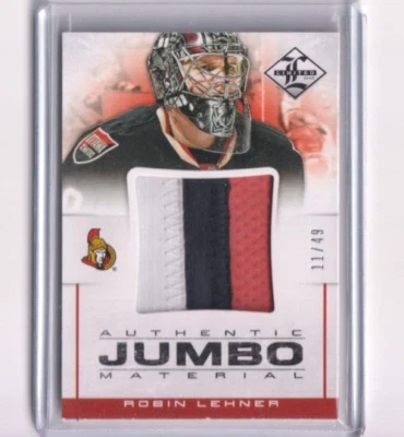 2012-13 Panini Limited Authentic Jumbo Material Patch Robin Lehner /49 Senators - Image 1 of 2