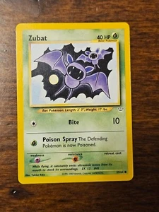 Pokemon TCG 59/64 Zubat Unlimited Neo Revelation LP WOTC. - Foto 1 di 2