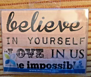 Momenta "believe" wood mounted rubber stamps - 5 stamp set - Picture 1 of 4