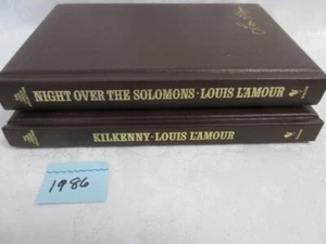 2 Louis L'Amour Leatherette Books: KILKENNY & NIGHT OVER THE SOLOMANS, 1986, EX - Picture 1 of 14
