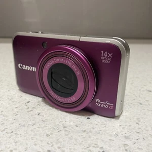 Canon Powershot SX210 IS 14.1 MP Digital Camera (purple) Made In Japan - Picture 1 of 12