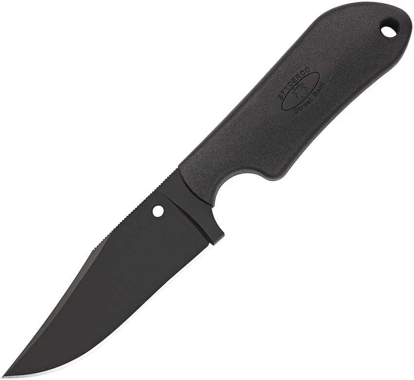 Spyderco Street Beat Light Weight Fixed Blade Black FRN Handle Knife FB15PBBK - Image 1 of 1