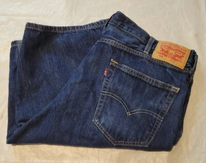 Levi's 469 Men's Loose Shorts Size 38 Blue Denim Zip 5-Pocket Dark Wash - Picture 1 of 10
