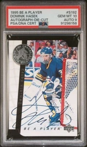 1995-96 Be A Player Die-Cut Autographs Dominik Hasek #S192 PSA 10 GEM Buffalo - Picture 1 of 2