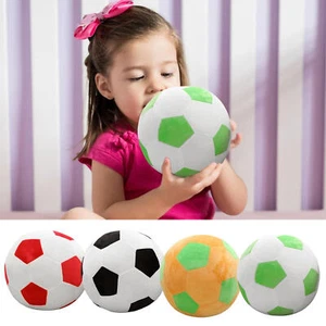 Plush Soft Soccer Ball Fluffy Stuffed Football Soccer Pillows For Boys Gift 20cm - Picture 1 of 16