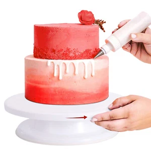 Küche drehbar Kuchenständer Dekorieren Glas drehbar Plattenspieler Display - 28CM - Bild 1 von 5