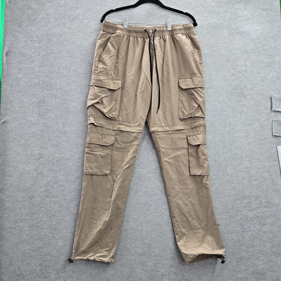 Pantalones Pacsun Hombre M Beige Nylon Convertible Carga 28" Entrepierna Exterior Senderismo Foto 1 de 4