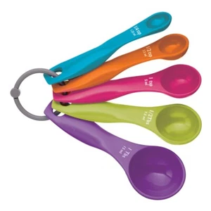 Kitchencraft Coloured Plastic Measuring Spoons - Cups & Spoons in mls - Picture 1 of 6