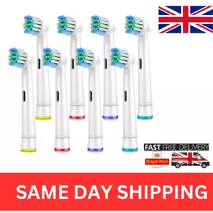 NEW REPLACEMENT TOOTHBRUSH HEADS BRUSH HEADS COMPATIBLE WITH ORAL B FREE POST - Picture 1 of 8