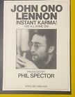 John Lennon INSTANT KARMA PROMO POSTER from Madrid, Spain BEATLES Apple Records