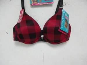 Reggiseno da donna Vanity Fair 2131101 Ego Boost a scacchi accogliente taglia 36C nuovo!!!! - Foto 1 di 2