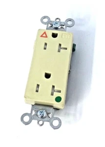 20 AMP 125 VOLT Tamper Resistant Hospital Grade Receptacle Ivory FREE SHIPPING b - Picture 1 of 5