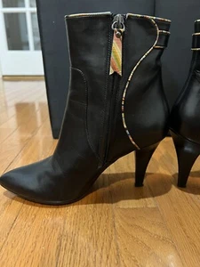 Paul Smith leather booties multistripe trimming pre-owned without box size 36  - Picture 1 of 4