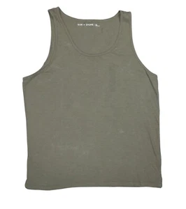 Sun + Stone Garment Dyed Rundhals Herren Tank Top XXL Neu mit Etikett Grau/Braun - Bild 1 von 2