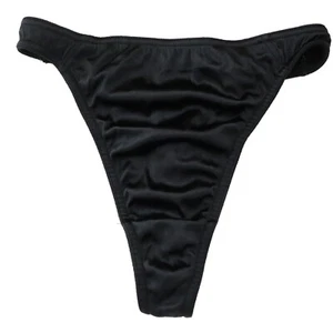 VTG Victoria's Secret Second Skin Satin Thong Panty SMALL - Picture 1 of 7