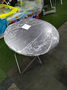 Tisch IN Formica Runder Beine Metall Wiederverschließbare DM 70 Farbe Grau - Bild 1 von 2