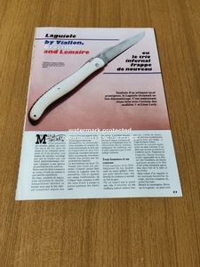 1988 LAGUIOLE BY VIALLON GROISNE & LEMAIRE MESSER LINER LOCK MODELLE - Bild 1 von 1