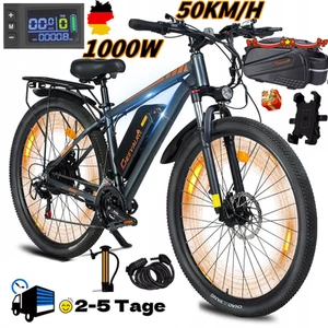 E Bike VITILAN E8 1OOO Motor E-Mountainbike 48V 17.5AH 21-Gang 29 Zoll 55 KM H - Bild 1 von 22