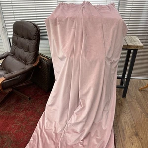 Marks And Spencer M&S Par de Cortinas Terciopelo Rosa Suave Rubor W 86" X L 90" - Imagen 1 de 12