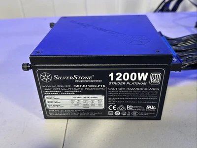 Silverstone SST-ST1200-PTS Strider 1200W 80 Plus Platinum Power Supply - Image 1 of 4